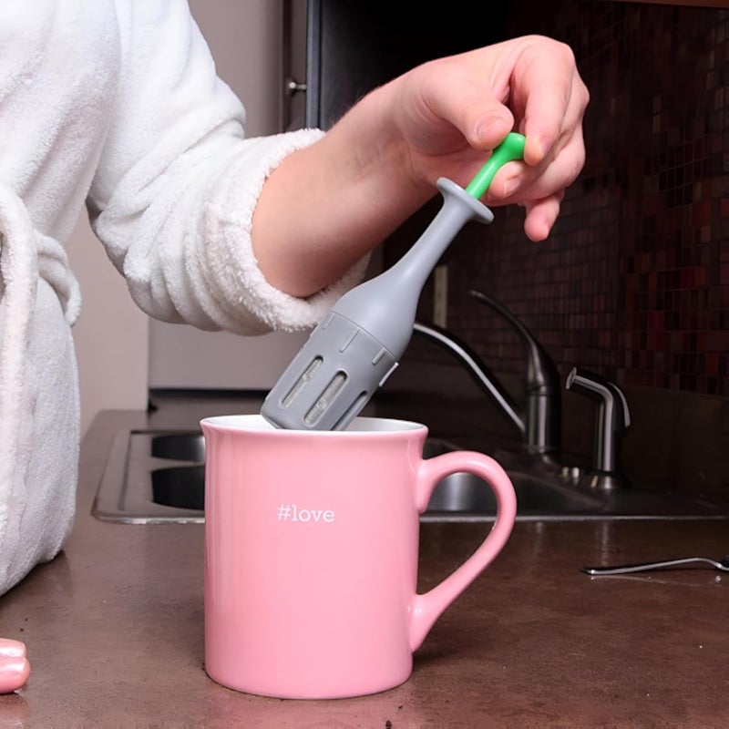Brew Espresso - Easy-to-Use Small Plunger for Rich Espresso Shots and French Press, Versatile Design for Herbal Teas, One Convenient Piece Included